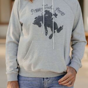 Rodeo Quincy Happy Trails Honey Gray Graphic Hoodie